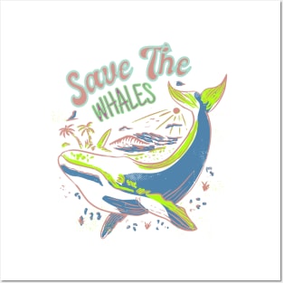 Save the Majestic Whales! Posters and Art